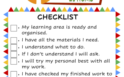 I Can Learn at Home Checklist